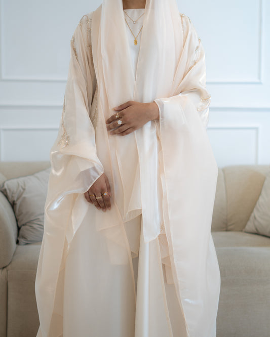 Cream Liyah Abaya